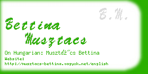 bettina musztacs business card